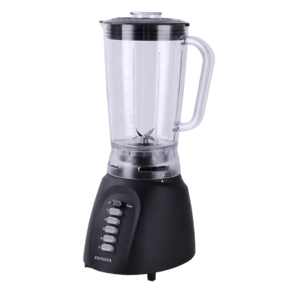 Licuadora 500W con jarra plástica de 1.5L. Ideal para batidos, jugos y más. Disponible en Titán Panamá.