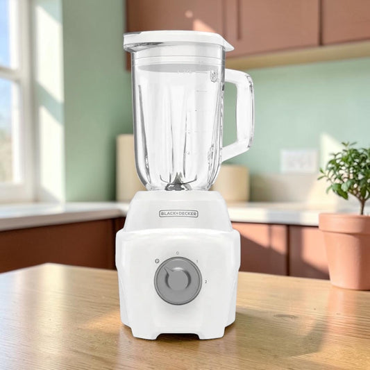 Licuadora Black&Decker 1.65 Litros  / Jarra Plástica / 2 Velocidades / Blanca