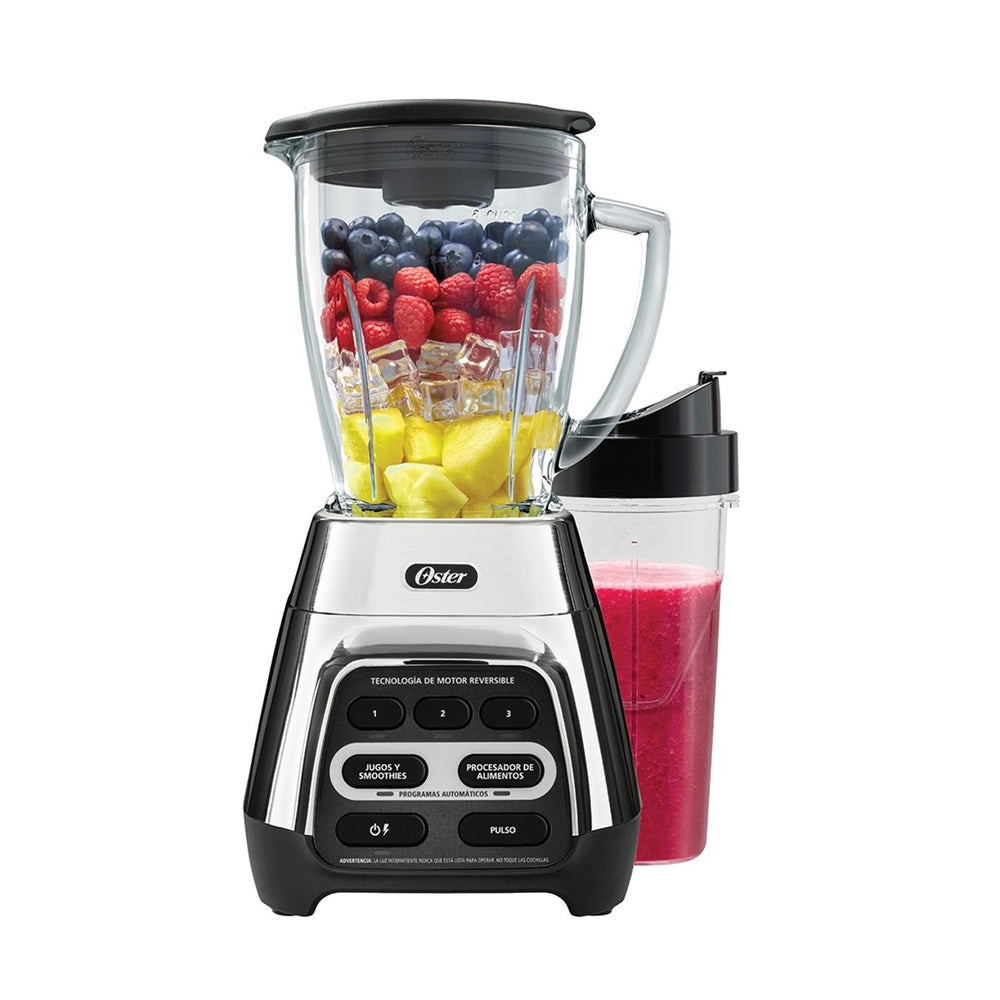 Licuadora Oster Jarra de Vidrio 3 Velocidades Reversible 700W Blend-N-Go - OSTER - 11094744
