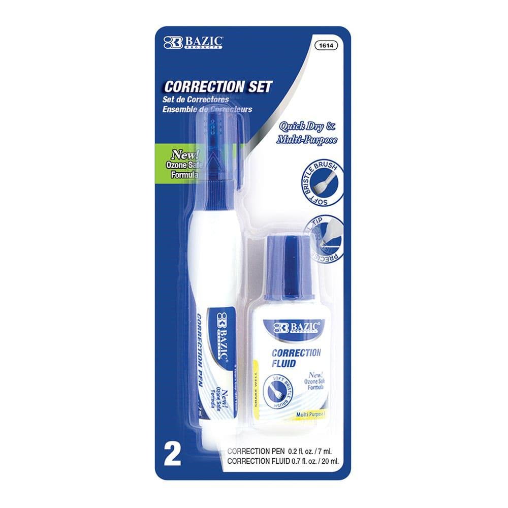 Líquidos Correctores Pluma y Brocha Bazic