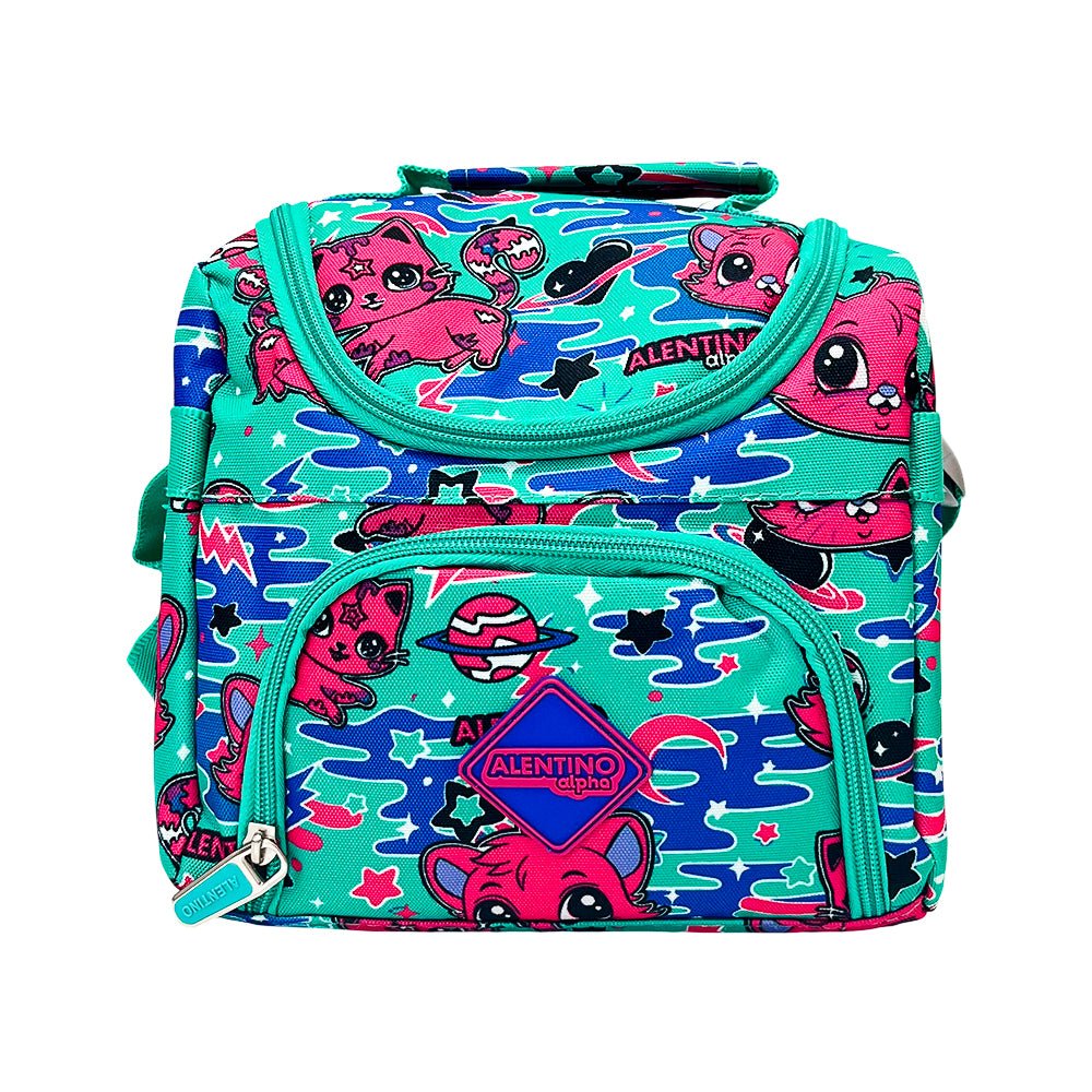 Lonchera Escolar Alentino Alpha / Space Cat / 7 Litros / Verde Aqua - Alentino - Titan.com.pa - 4894300066462