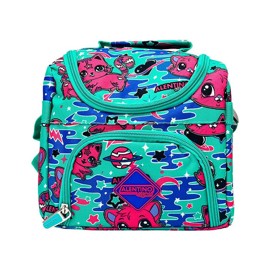 Lonchera Escolar Alentino Alpha / Space Cat / 7 Litros / Verde Aqua - Alentino - Titan.com.pa - 4894300066462