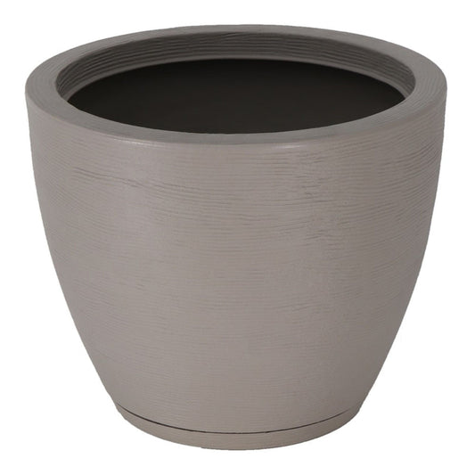 Maceta con Plato Tramontina Azteca 38 cm de Polietileno Hormigón