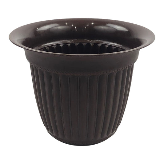 Macetero Kennedy de Platico Redondo 7" x 6" - Chocolate