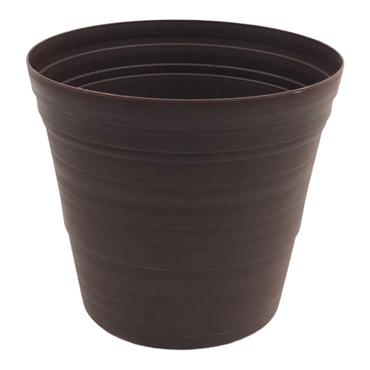 Macetero Kennedy de Platico Redondo 8" x 7" - Chocolate