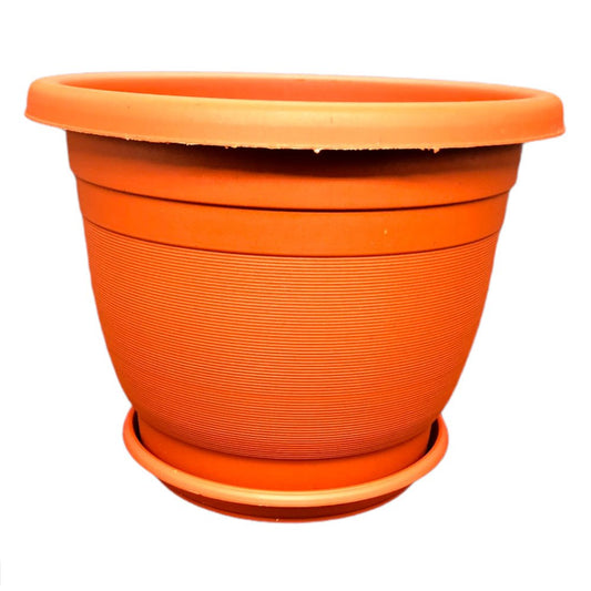 Macetero Lotus de Plástico Con Base 19 cm x 26 cm