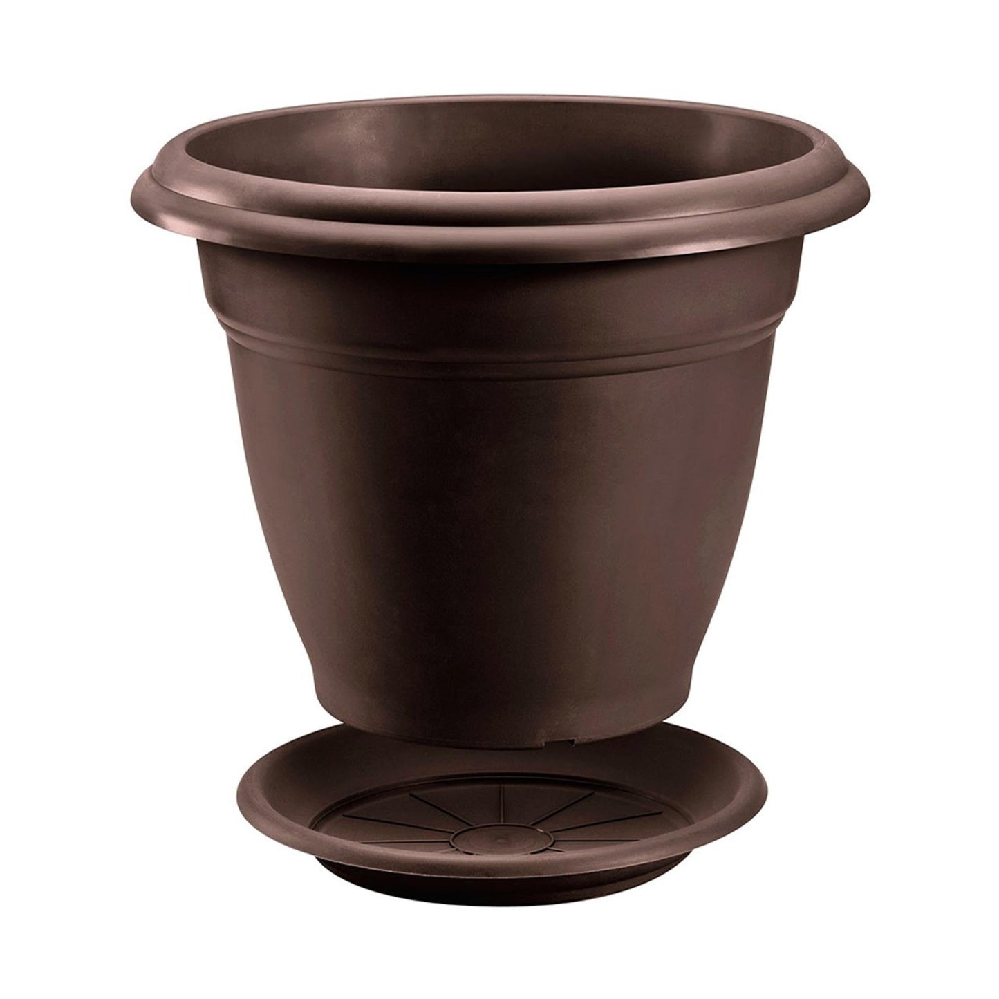 Macetero Rimax Plastico Redondo 35 cm Wengue