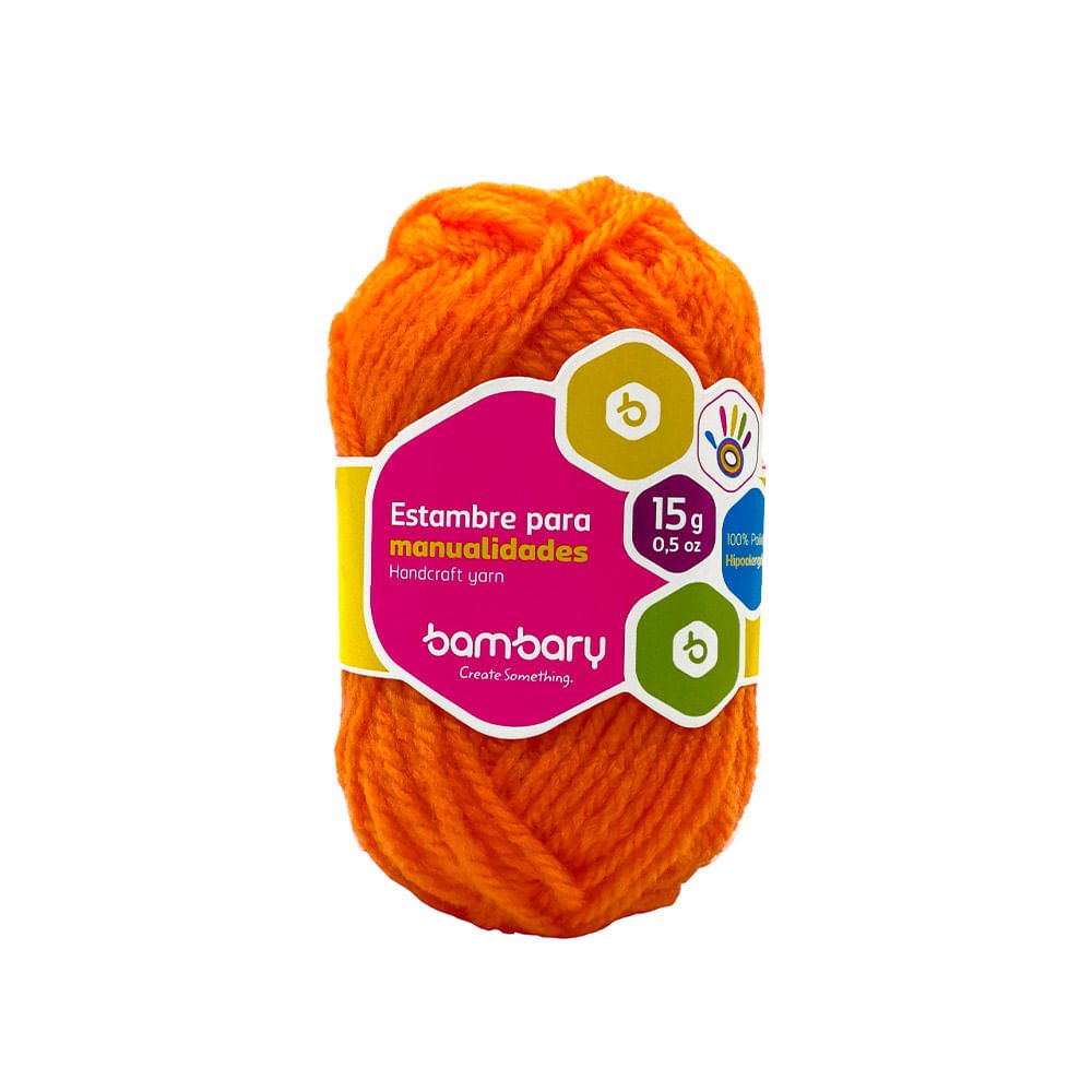 Madeja de Lana Bambary Naranja Intenso 15 g
