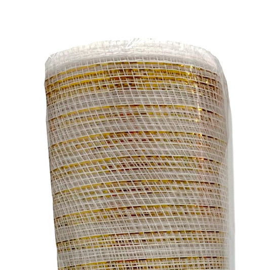 Malla Blanco/Dorado 26 CM / 10 Yardas - Maranelo Christmas