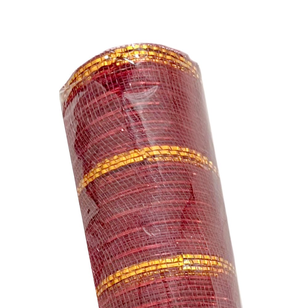 Malla Burgundy/Dorado 53 CM / 10 Yardas - Maranelo Christmas