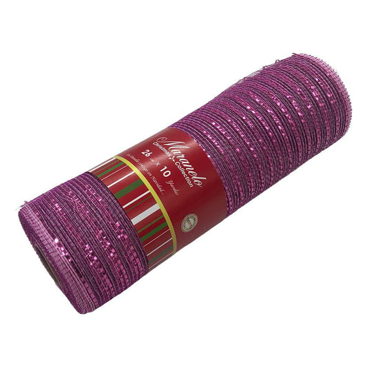 Malla Navideña Maranelo Christmas Lavanda 27 cm x 10Yd