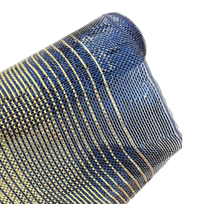 Malla Navideña / Miro Christmas / Azul y Dorada 53 x 10 Yardas - Miro Christmas - Titan.com.pa - 7450206257518