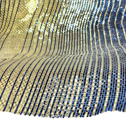 Malla Navideña / Miro Christmas / Azul y Dorada 53 x 10 Yardas - Miro Christmas - Titan.com.pa - 7450206257518