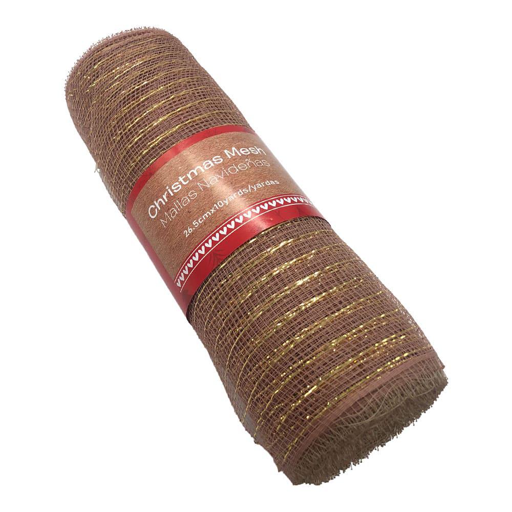 Malla Navideña Miro Christmas Rose Gold 26.5 cm x 10 yd