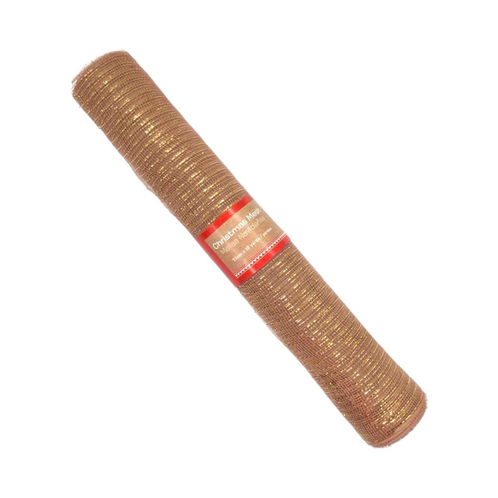 Malla Navideña Miro Christmas Rose Gold 53Cm 10Yd
