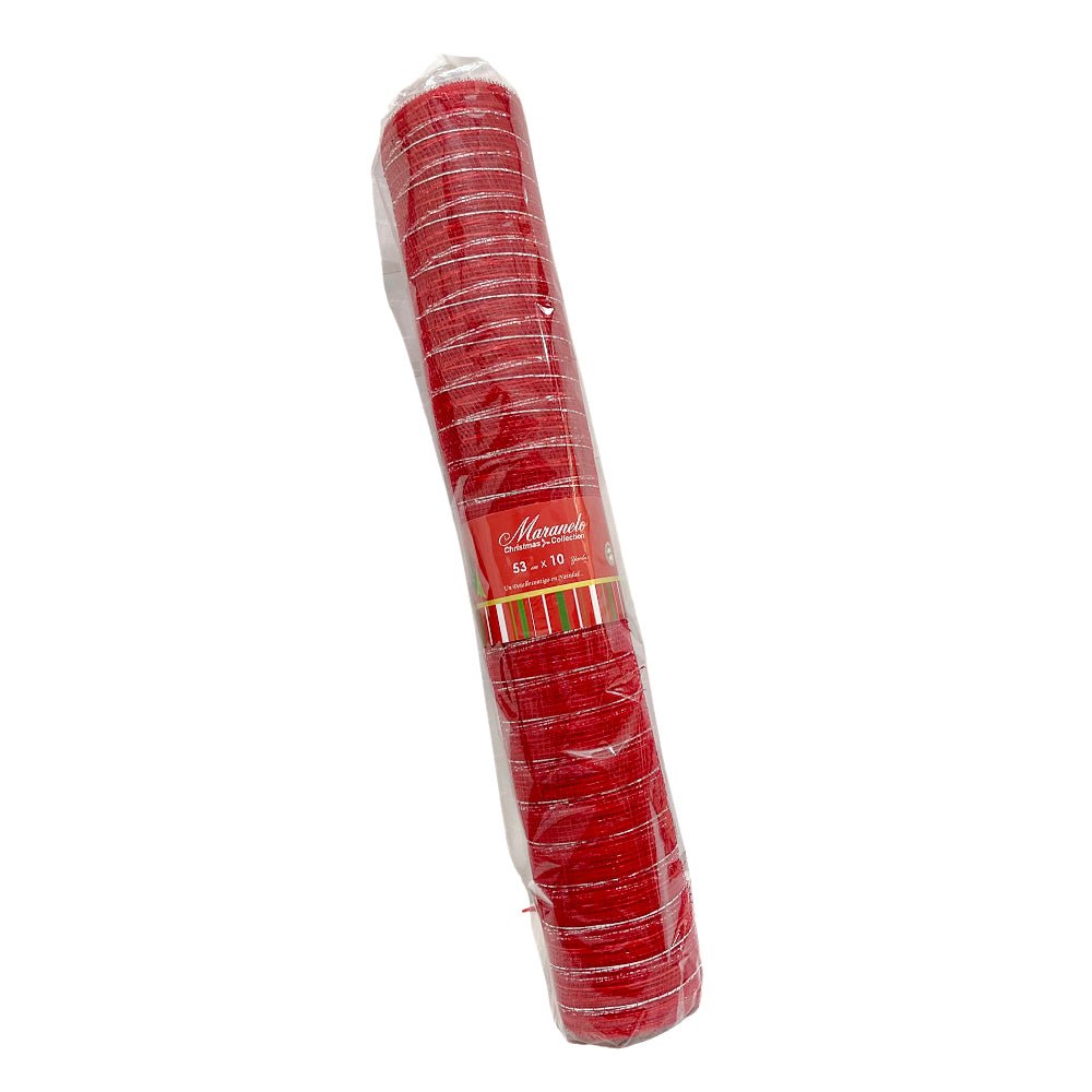 Malla Rojo/Plateado 53 CM / 10 Yardas - Maranelo Christmas