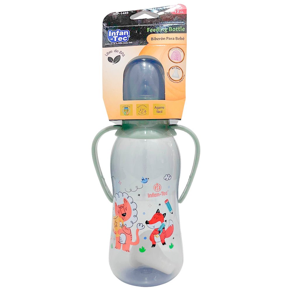 Mamadera Plástica Infan-Tec 12 Onzas / Con Asa / Surtida - Infan-Tec - Titan.com.pa - 7453095676804