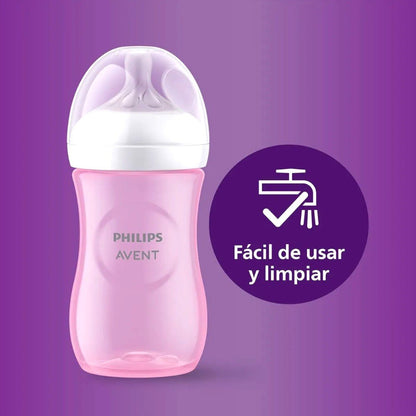 Mamaderas 3 Piezas Avent / Natural Response / Pink - Avent - Titan.com.pa - 8720689014106