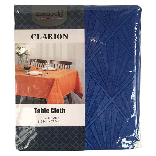 Mantel de Mesa Elements Furniture Clarion Rectangular de 60" x 90" - Azul Marino