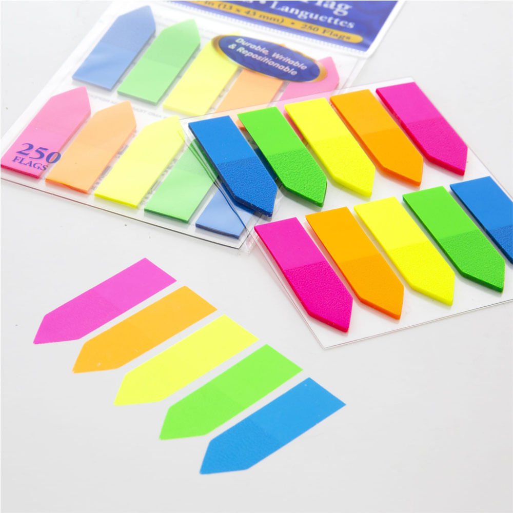 Marcador Adhesivo Bazic Banderitas 250 Piezas
