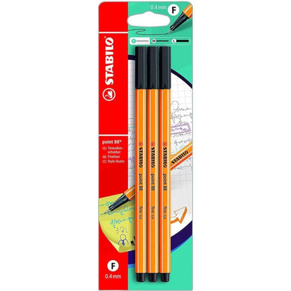 Marcador Punta Fina Stabilo Negro 3 Piezas - Stabilo - Titan.com.pa - 4006381148283