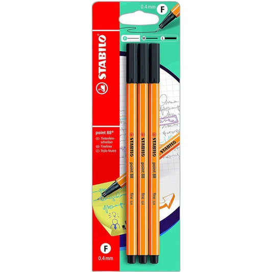 Marcador Punta Fina Stabilo Negro 3 Piezas - Stabilo - Titan.com.pa - 4006381148283