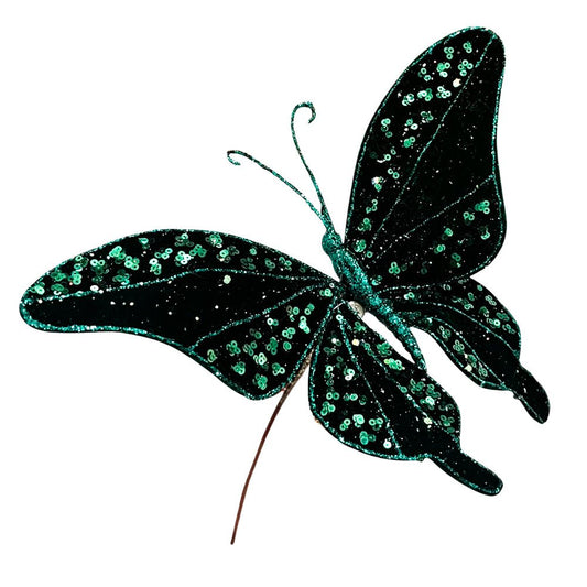 Mariposa Decorativa 22 CM Verde - Montefiori Christmas