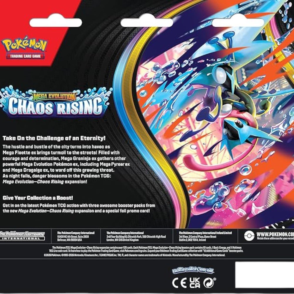 ME04 Mega Evol Pokémon Chaos Rising 3-Pack Blister - Pokemon - Titan.com.pa - 196214154155