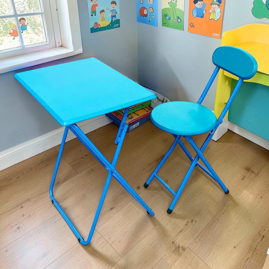 Mesa Con Silla Plegables Elements Furniture / MDF - Metal / Azul - Elements Furniture - Titan.com.pa - 2100001654962