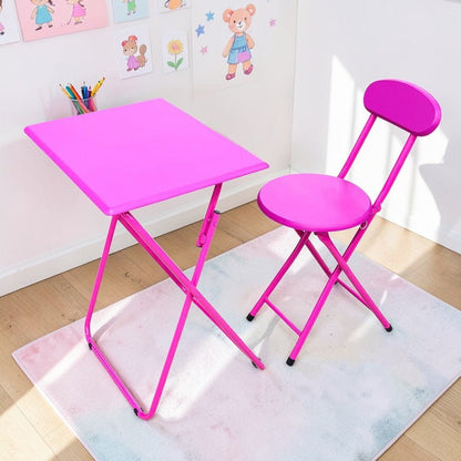 Mesa Con Silla Plegables Elements Furniture / MDF - Metal / Rosado - Elements Furniture - Titan.com.pa - 2100001240738