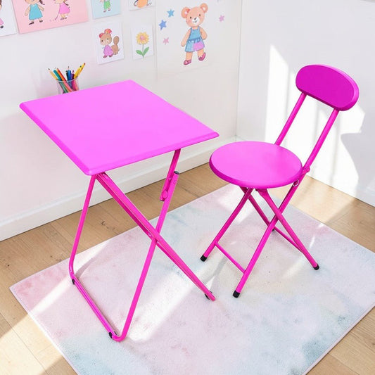 Mesa Con Silla Plegables Elements Furniture / MDF - Metal / Rosado - Elements Furniture - Titan.com.pa - 2100001240738