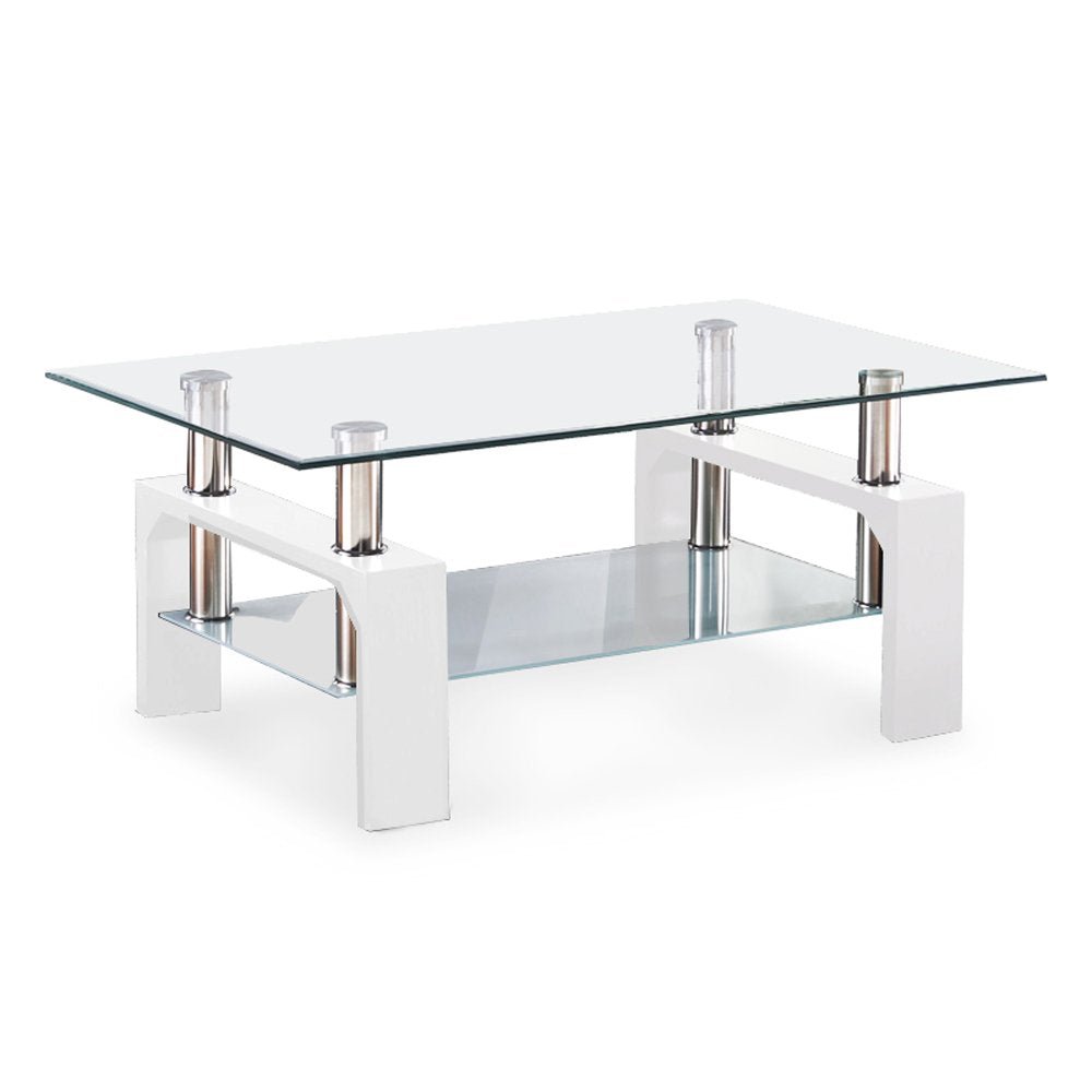 Mesa de Centro Elements Furniture Vidrio / MDF Blanca - Elements Furniture - Titan.com.pa - 2100000877218