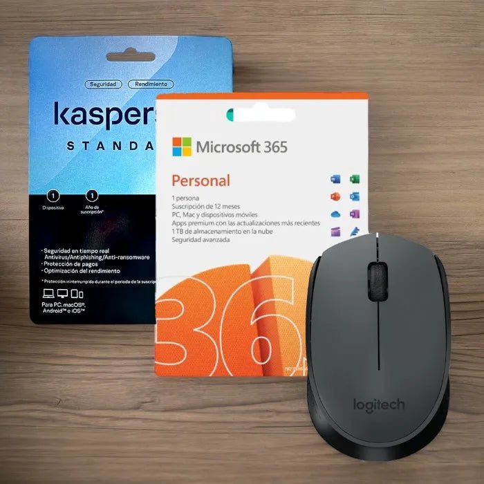 Microsoft 365 Personal + Kaspersky Standar + Mouse Logitech - MICROSOFT - Titan.com.pa - 500727962945