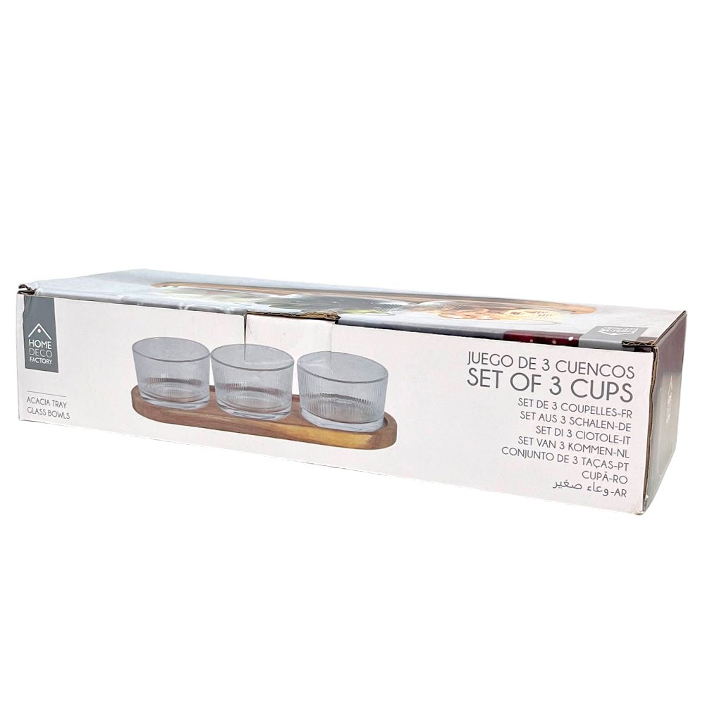 Mini Bowls Home Deco Factory Con Base de Madera / 3 Piezas - Home Deco Factory - Titan.com.pa - 3664944618157