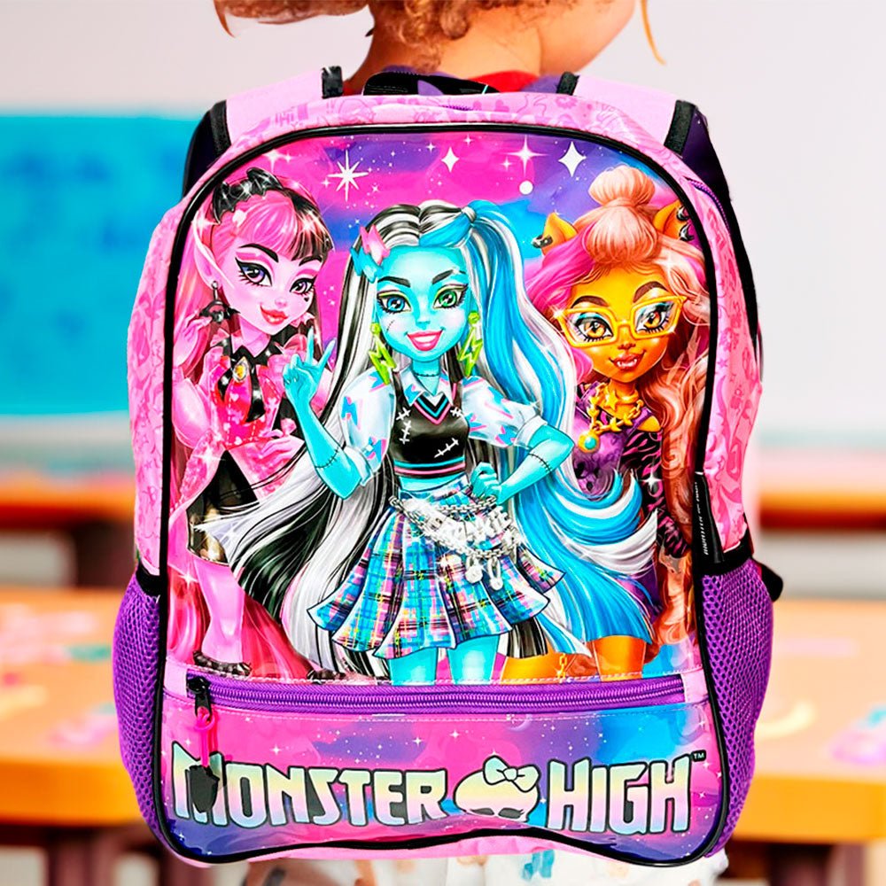 Mochila 16” Monster High Clawdeen Wolf/Frankiesten/Draculaura - Monster High - Titan.com.pa - 7506318474104