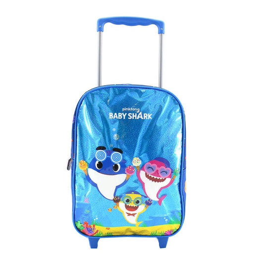 Mochila Baby Shark Con Ruedas de 14"