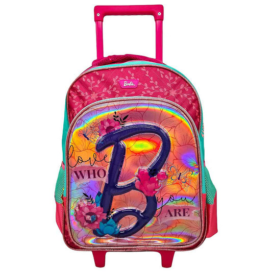 Mochila Barbie 3D Love Con Ruedas 17"