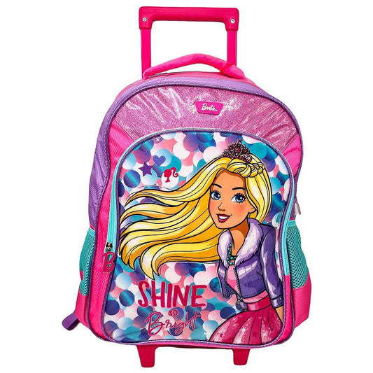 Mochila Barbie Shine Con Ruedas 17"