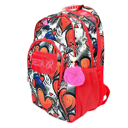 Mochila Delta 17" / Estampada Corazones / Para Niña / Surtido - Delta - Titan.com.pa - 7450219010841