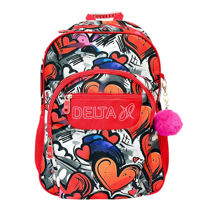 Mochila Delta 17" / Estampada Corazones / Para Niña / Surtido - Delta - Titan.com.pa - 7450219010841