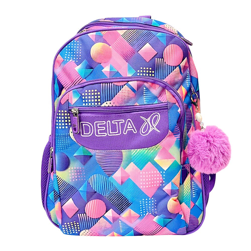 Mochila Delta 17" / Estampada Geométrico / Para Niña / Surtido - Delta - Titan.com.pa - 7450219010827