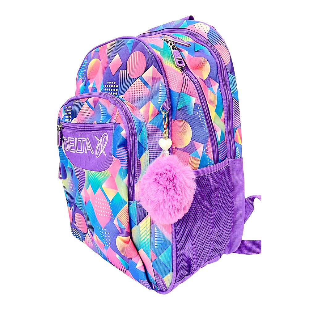 Mochila Delta 17" / Estampada Geométrico / Para Niña / Surtido - Delta - Titan.com.pa - 7450219010827