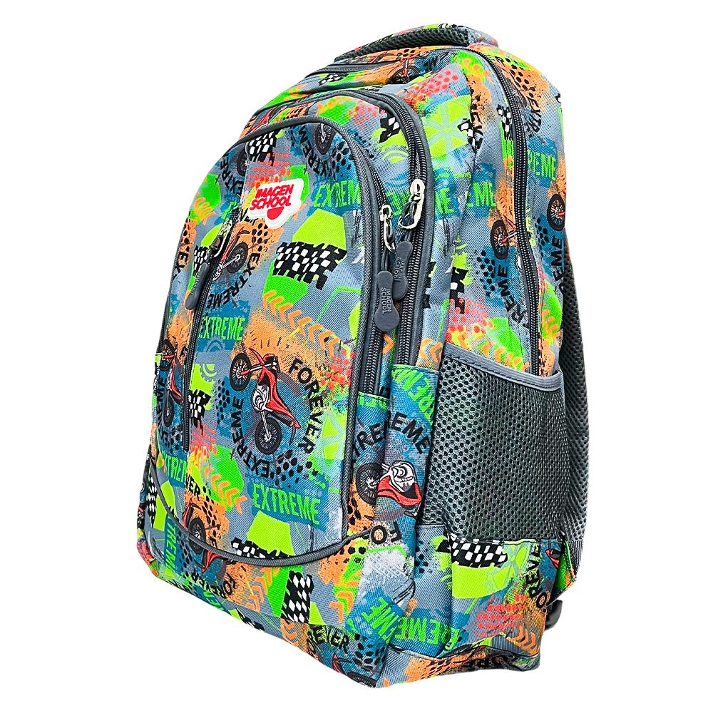 Mochila Escolar 17" Imagen School / Estampado Motociclista / Niño / Surtido - Imagen School - Titan.com.pa - 2100001353643