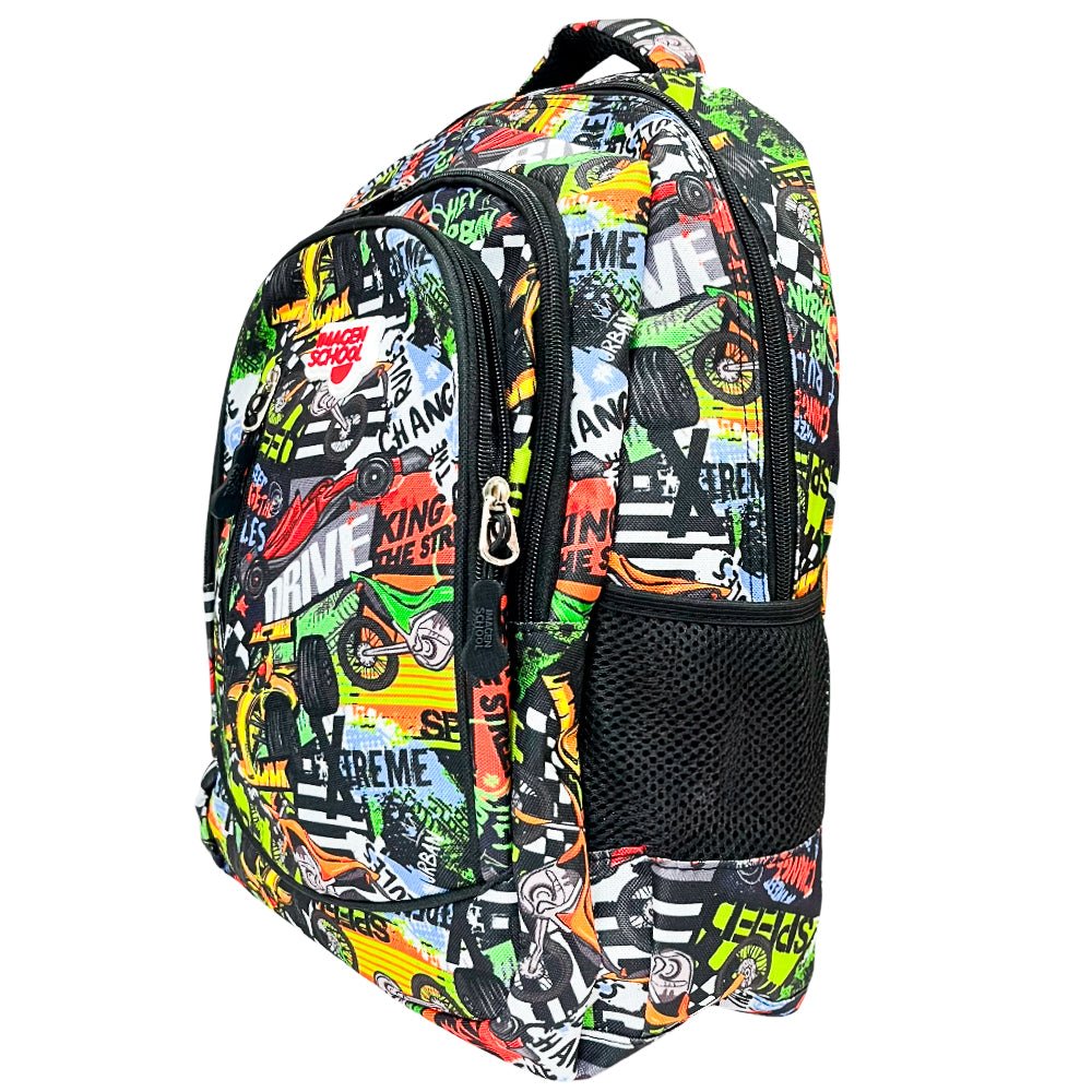 Mochila Escolar 17" Imagen School / Estampado Motociclista / Niño / Surtido - Imagen School - Titan.com.pa - 2100001353643