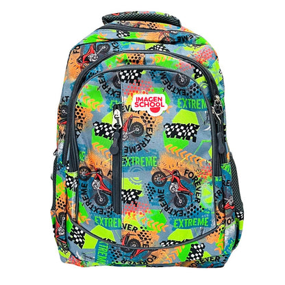 Mochila Escolar 17" Imagen School / Estampado Motociclista / Niño / Surtido - Imagen School - Titan.com.pa - 2100001353643