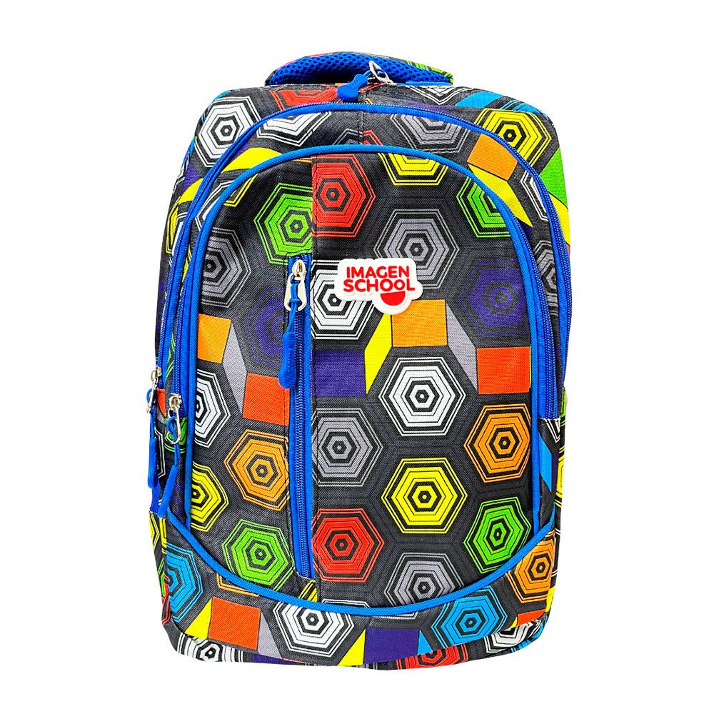 Mochila Escolar Imagen School Para Niño / Con Estampado Geométrico / Surtida - Imagen School - Titan.com.pa - 2100000781959