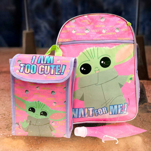 Mochila Star Wars 16” De 5 Piezas Yoda/Niña - Star Wars - Titan.com.pa - 840716252481