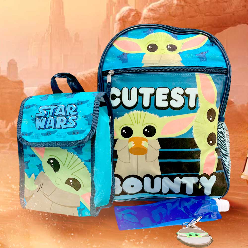 Mochila Star Wars 16” De 5 Piezas Yoda/Niño - Star Wars - Titan.com.pa - 840716252443
