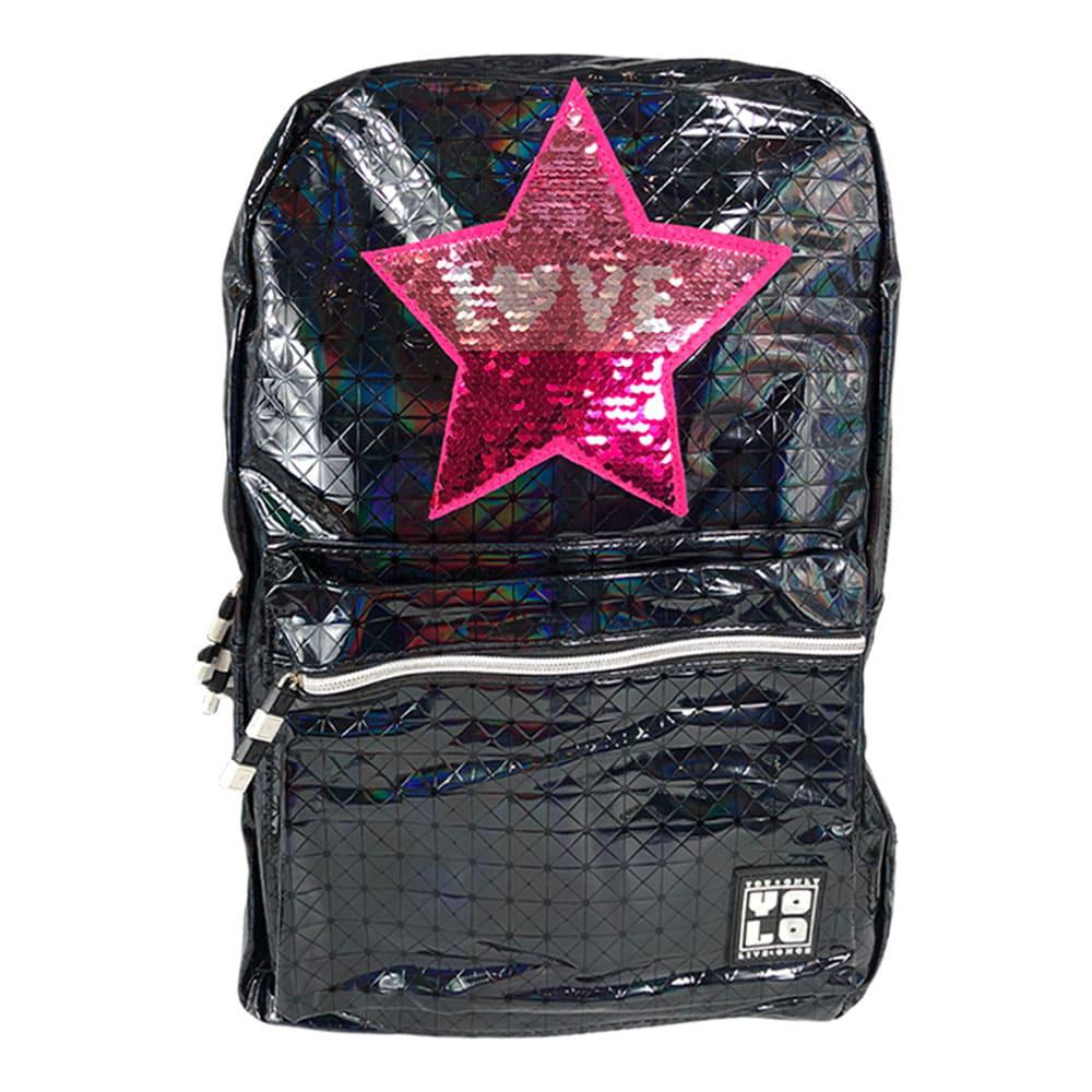 Mochila Yolo de Lentejuelas 17" - Surtido