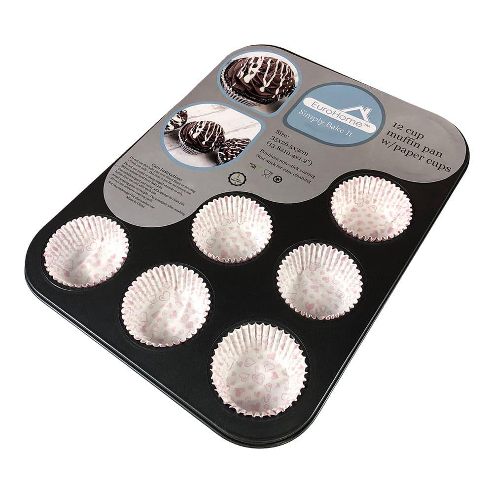 Molde de Cupcake Euro Home Para 12 Unidades